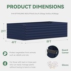  2pcs 8x4x2ft Galvanized Raised Garden Bed  Planter Raised Garden Boxes Outdoor