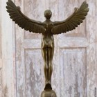 Icarus Bronze Sculpture Statue Art Winged Signed Nude Marble Deco Man Greek Rare