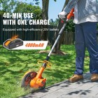 Lawn Edger 20 V Battery Powered Cordless Edger 9  Blade 3-position Depth