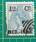 1900 Netherlands Indies Stamp  Sc A11 12 1 2c On 12 1 2c  Used