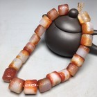 18 16mm Pure Tibetan Buddhism Old Agate Dzi Beads Prayer Totem Amulet Bracelet