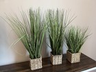 Small Sea Grass Arrangements In Baskets  set Of 3  For Table Top Decor