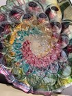 Large 15 5  Art Glass Decorative Bowl - Vibrant Swirl Multi-color Centerpiece