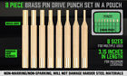 8 Pieces Brass Drive Pin Punches Set Roll Drift Pin Gunsmith Hand Tools