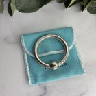 Vintage Tiffany   Co Sterling Silver Circle Ring Baby Rattle Teether