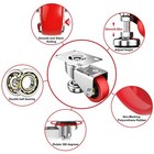 3  Leveling Plate Caster Wheels With Adjustable Anti-vibration Leveling Foot    