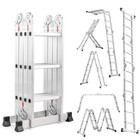 12 5ft 7 In 1 Multi-purpose Scaffold Ladder Aluminium Extension Folding Ladder