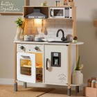 Play Kitchen For Kids  Wooden Kids Play Kitchen Playset Chef Pretend Play Set   