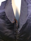 Victorian 1870   s Men   s Striped Blue Silk Waistcoat Vest - As Acquired