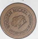 Howard s Town   Country  10   Trade Token coin  Buffalo Wooden Nickel