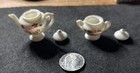 11 Pc Cherryco 3575 Vtg Porcelain Made In Japan  Tiny Child s Tea Set Red Flower