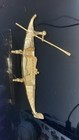 Vintage Brass Figurine Of A Venetian Gondola With A Gandolier On A Base