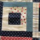 New Handmade Baby Girl Crib Quilt Multi Color Log Cabin Reversible 47   x40   