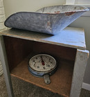 Antique Penn Scale Mfg Co Hanging Spring Scale With Metal Pan  Philadelphia Pa