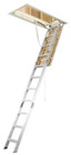 Aluminum Attic Ladder 8ft To 10ft Lightweight Universal 375lb Extra Wide Opening