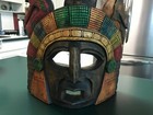 Ethnic Carved Wood Sculpture Wall Hanging Mask Head Dress Tiki Totem Large