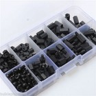 180pcs Black Nylon M3 Hex Column Male-female Standoff Spacers Screw Nut Kit Box