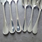 Christofle Perles 6pcs Silverplated Flatware Cake Fork Coffee Spoon Excellent    