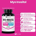 Healthfare Myo Inositol Supplement  2600mg   200 Veg Capsules   Ultra Strength