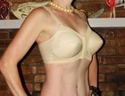 Vintage Ivory Exquisite Form Bullet Bra 42 C Front Closure Pinup Retro Pointy