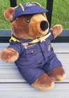 Vtg Greater New York Cub Scout Teddy Bear Plush 8  Sitting Boy Scout