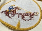 One  1  Vintage Western Cowboy Patch Riding Roping Rodeo Embroidered Nos New Og