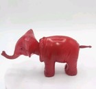 Vintage Elephant Celluloid Depose Bobblehead Nodder Plastic Red 3 5    Trunk Up