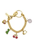 New    Tags  Coach Bag Chain Jewelry Keyring Heart Rex Cherry C Rose Motif Gold 