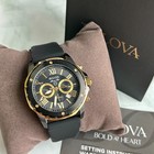 Bulova 98b278 Men s Watch Marine Star Chronograph Quartz 44mm Black Dial New box