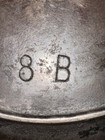 Vtg Number 8 B Cast Iron Skillet 10 1 2 - 11   Sits Flat 2 Spout Maker  Ohio 