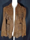 Rare  1960s K-bar-z Ranchwear By Pyramid Suede Leather Tassle Women s Jacket 16