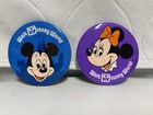 Vintage Pinback Button Walt Disney World Disneyland Mickey   Minnie Mouse