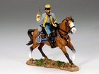 King   Country Civil War Cw040 Mounted Confederate Officer W  Pistol New Retired