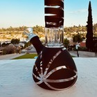 Brown 9   Hookah Glass Water Pipe Bong Thick Bubbler Percolator Beaker