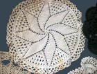 Lot 8 Vtg Handmade Crochet Round Doily Doilies White Green Variety Embroidery