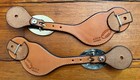 Superb  Hand Carved Silver Mounted Ladies Cowboy Spur Straps By Tony Of Nevada