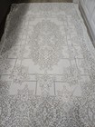 Vtg Quaker Lace Jubilee Tablecloth 64x80  White  1006 Egyptian Cotton Rayon Euc