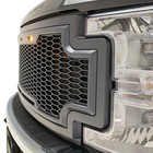 Honeycomb Mesh Grill Front Grille For 2017-2019 Ford Super Duty Metallic Gray