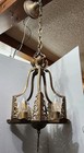 Vintage Art Nouveau Deco Cast 5 Light  Chandelier Fixture