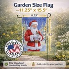 Caroline s Treasures Zebra Finch With Santa Claus Garden Flag Fnt1229gf