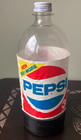 Vintage 1980s Pepsi Cola Soda Plastic 3 Liter Bottle W  Cap -not Perfect