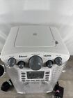 The Singing Machine Bluetooth Cd g Karaoke System  Led Lights   Microphone White