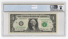2009  1 Federal Reserve Note Atlanta Full Offset Printing Error 