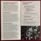 Boston Symphony Orchestra Seiji Ozawa Music Director Program Schedule 1989-90