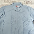Vintage 80s New York City Nyc Mta Blue Work Shirt Size 17 Made In Usa S s Subway