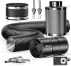 Efficient 4  Inline Duct Fan   10  Carbon Filter For Grow Tent Ventilation