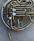 Cg Conn 8d Nickel Silver Double French Horn 1966 With Detachable Mouth Pc 
