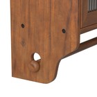 Vintage Glass Door Wall Cabinet Double Door Design 24 8  Brown   Three Tiers Of