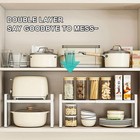 Expandable Kitchen Storage Rack     Adjustable Cupboard pantry Organizer For Spice