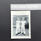 Vintage 1940s Handsome Us Soldiers In Dress Whites Photograph Wwii Era 